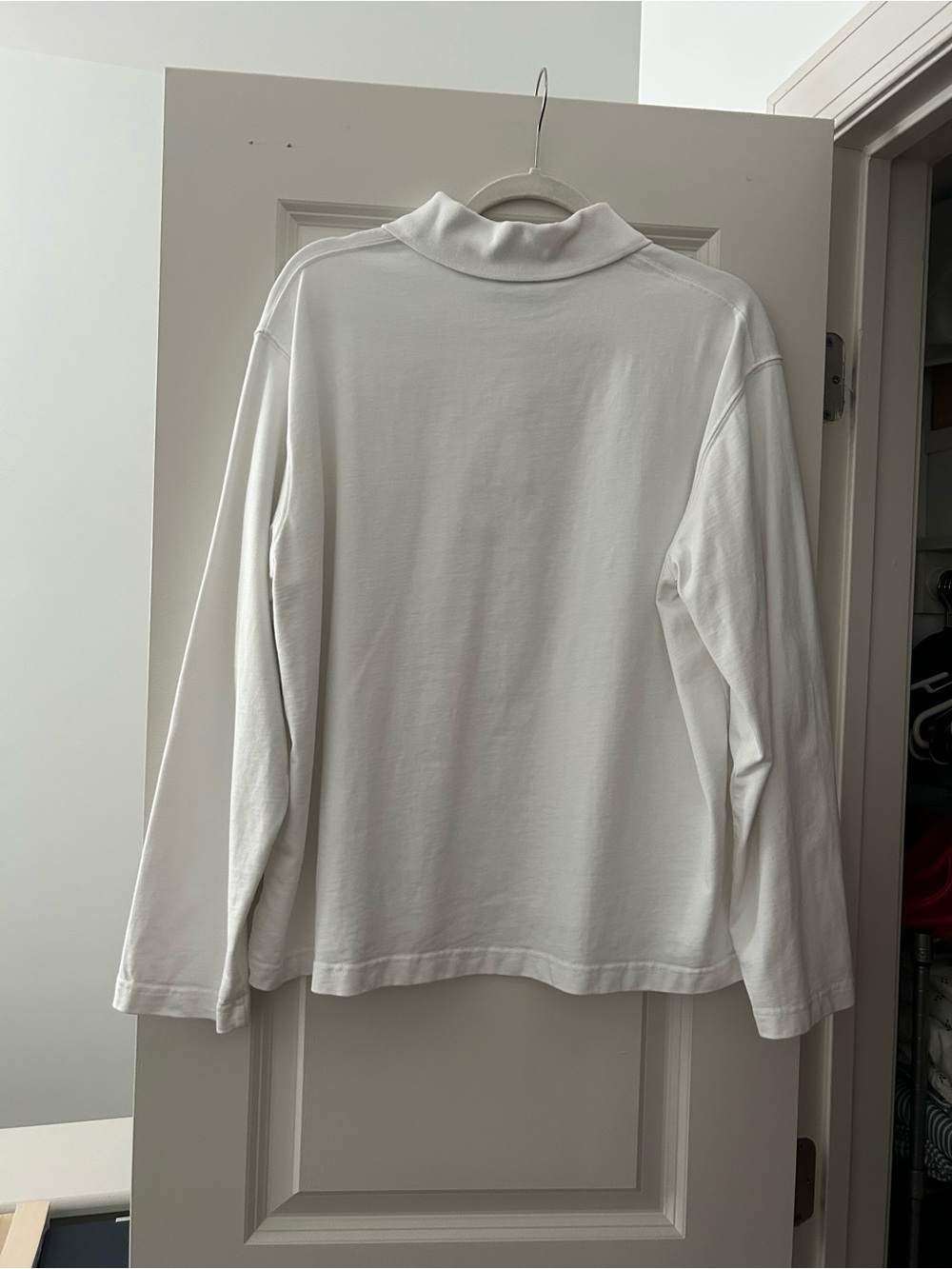 COS White Long-Sleeve Polo in White, size M - Picture 4 of 5